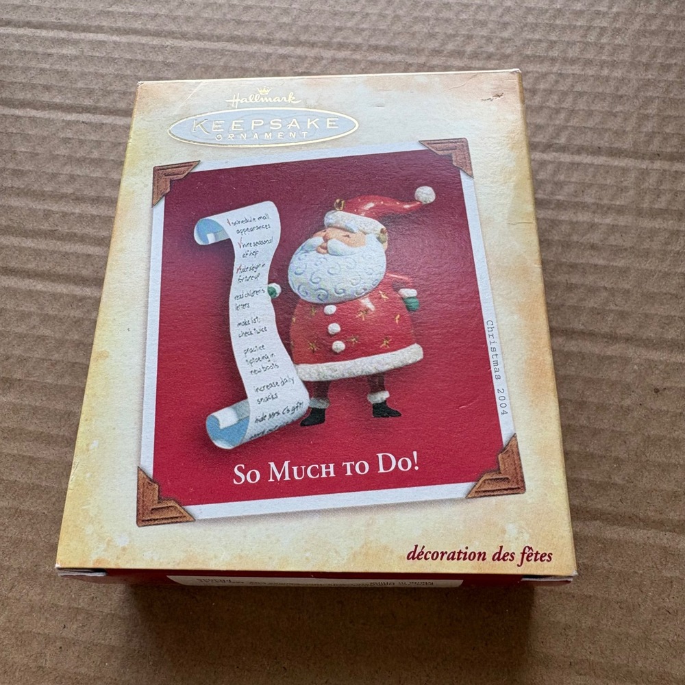 Hallmark Keepsake‎ Ornament So Much To Do Santa Christmas 2004 New In Box